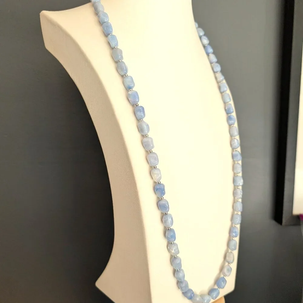 Vintage faux stone beaded single strand necklace